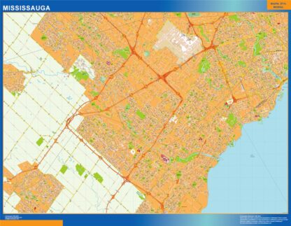 Mapa Mississauga en Canada