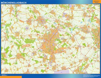 Mapa Monchengladbach en Alemania