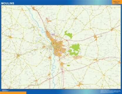 Mapa Moulins en Francia