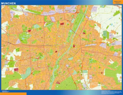 Mapa Munchen en Alemania