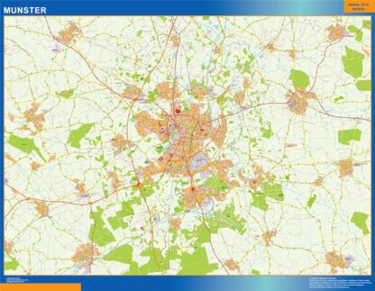 Mapa Munster en Alemania