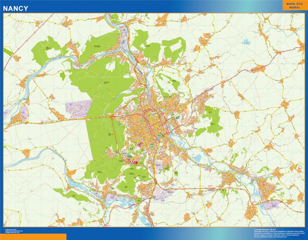 Mapa Nancy en Francia
