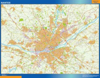 Mapa Nantes en Francia