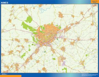 Mapa Nimes en Francia