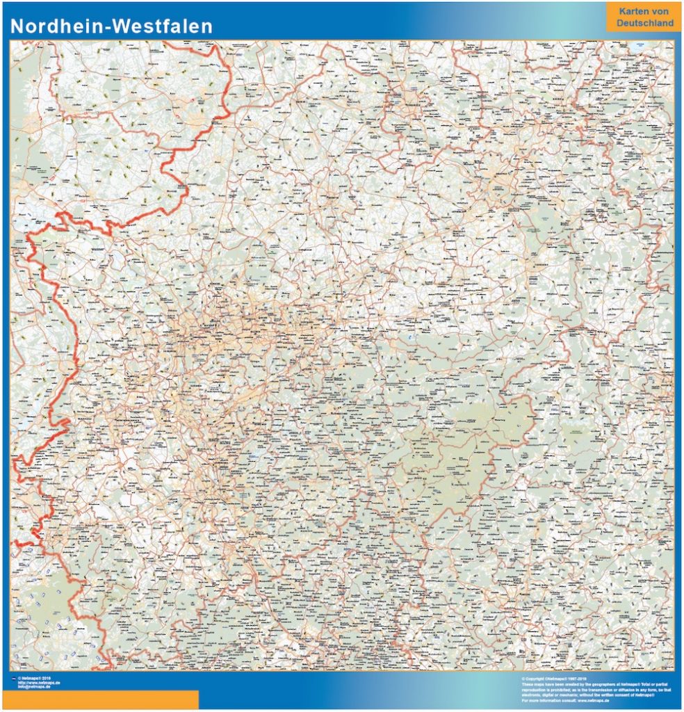 Mapa Nordrhein-Westfalen