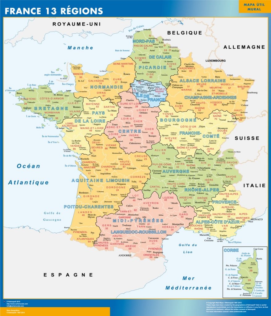 Mapa Nuevas Regiones Francia