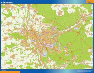 Mapa Nurnberg en Alemania