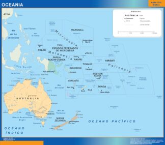 Mapa Oceania