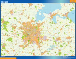 Mapa Odense en Dinamarca