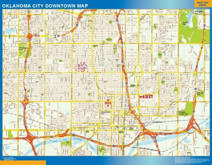 Mapa Oklahoma City downtown