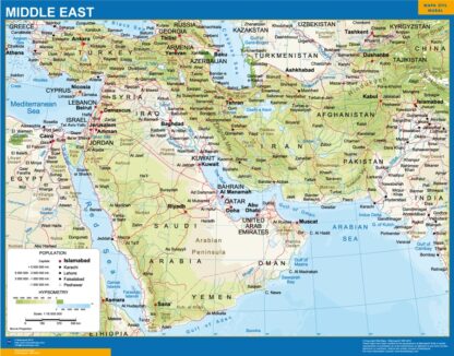 Mapa Oriente Medio