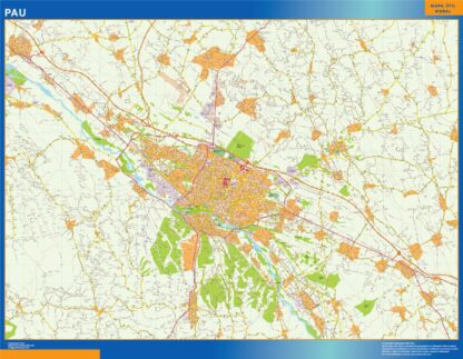 Mapa Pau en Francia