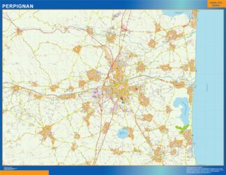 Mapa Perpignan en Francia