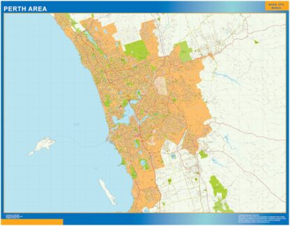 Mapa Perth Area Australia