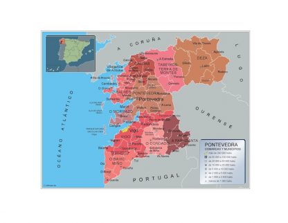 Mapa Pontevedra por municipios