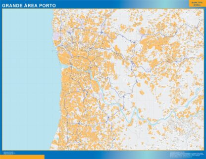 Mapa Porto Grande Area en Portugal