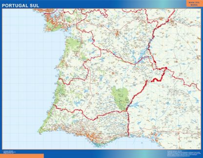 Mapa Portugal sur carreteras