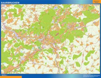 Mapa Saarbrucken en Alemania