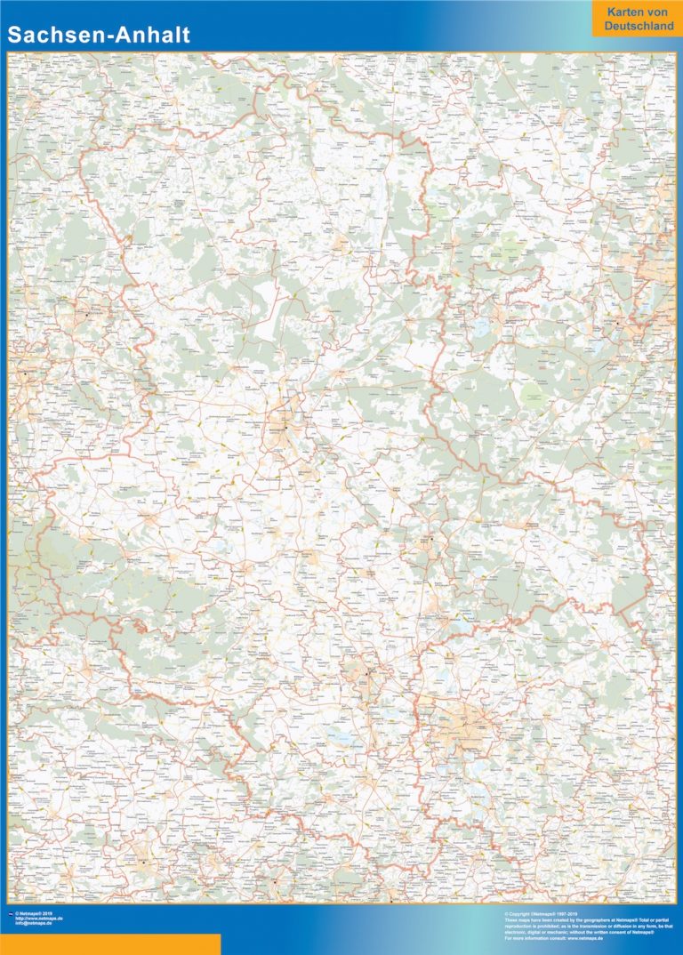 Mapa Sachsen-Anhalt
