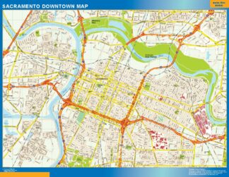 Mapa Sacramento downtown