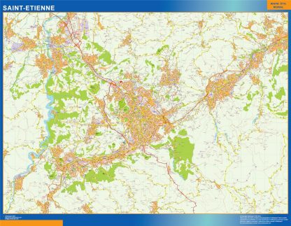 Mapa Saint Etienne en Francia