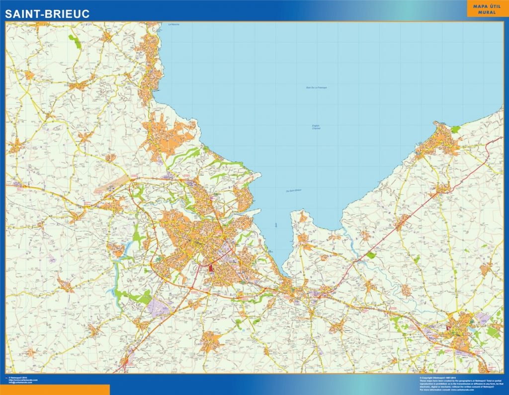Mapa Saint-brieuc en Francia
