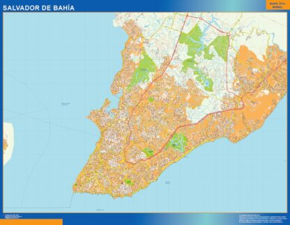 Mapa Salvador Bahia Brasil