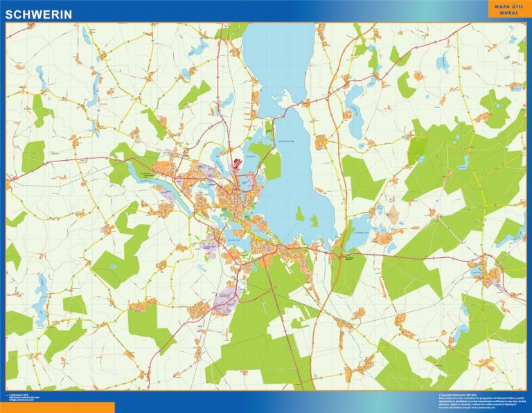 Mapa Schwerin en Alemania