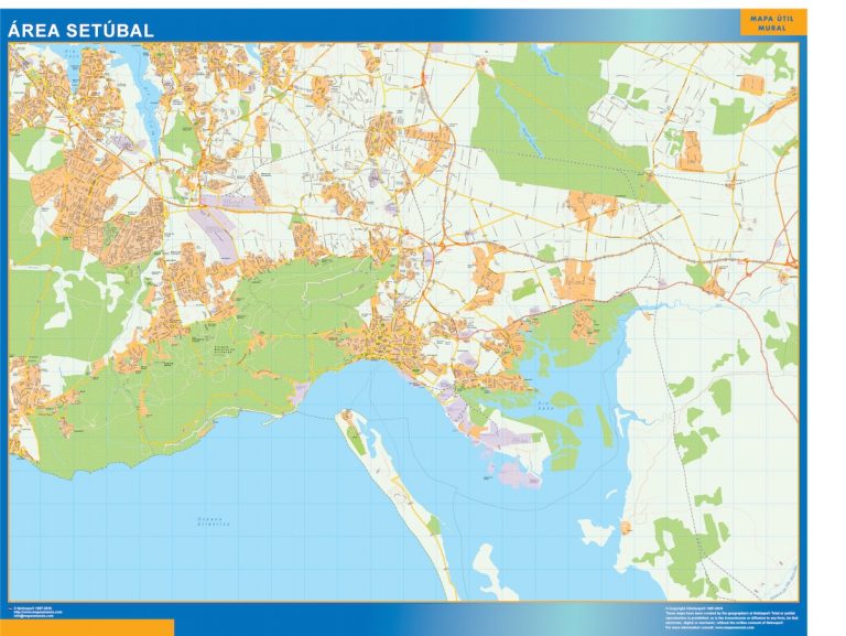 Mapa Setubal área urbana