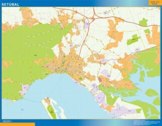 Mapa Setubal en Portugal