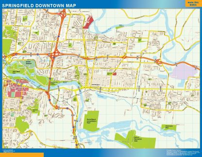 Mapa Springfield downtown