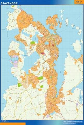 Mapa Stavanger en Noruega