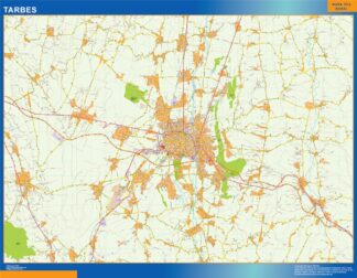 Mapa Tarbes en Francia