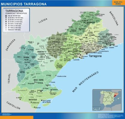 Mapa Tarragona por municipios