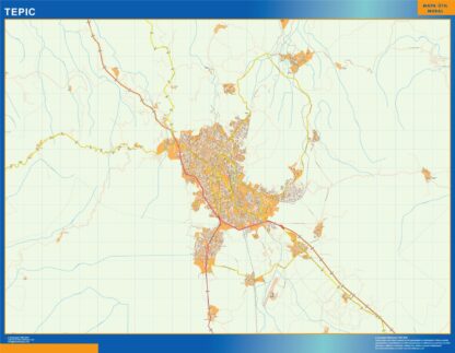 Mapa Tepic en Mexico