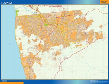 Mapa Tijuana en Mexico