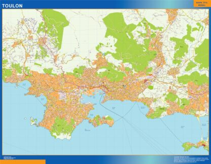 Mapa Toulon en Francia