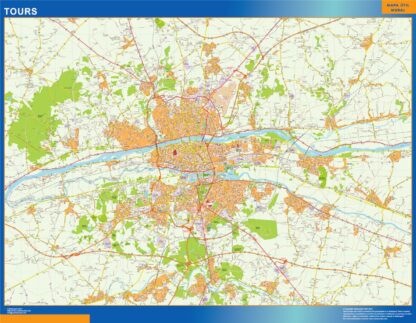 Mapa Tours en Francia