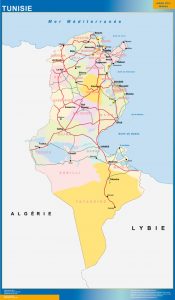 Mapa de Túnez