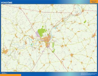 Mapa Vendome en Francia