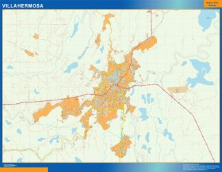 Mapa Villahermosa en Mexico