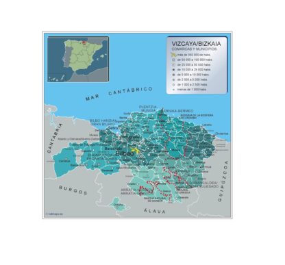 Mapa Vizcaya por municipios