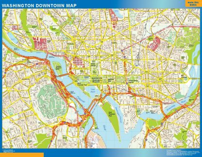 Mapa Washington downtown