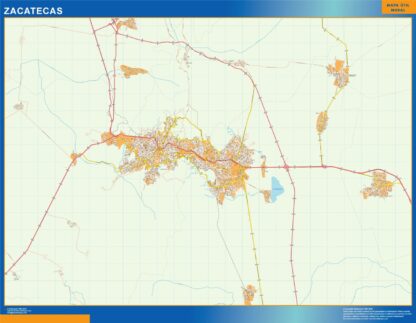 Mapa Zacatecas en Mexico