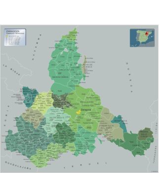 Mapa Zaragoza por municipios