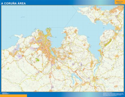 Mapa carreteras A Coruna Area