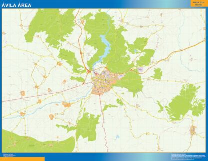 Mapa carreteras Avila Area