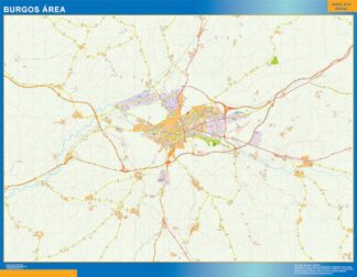 Mapa carreteras Burgos Area