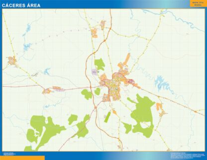 Mapa carreteras Caceres Area