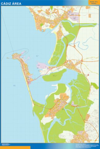 Mapa carreteras Cadiz Area